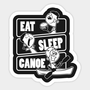 Eat Sleep Canoe Repeat - Outrigger Canoe Kayaking print Sticker